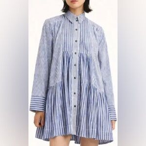Ganni  Striped Shirt Dress oversized M/L